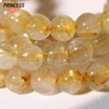 A+ Natural Gold Rutilated Quartz 6mm Healing Crystal Beads for Jewelry Making DIY Bracelet Necklace Accessories 3