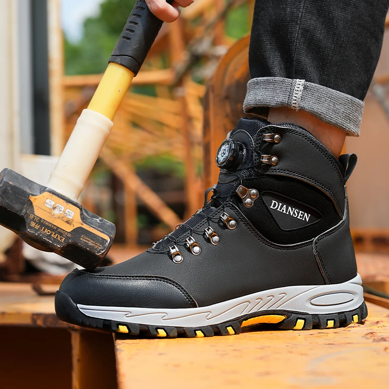 Men’s Safety Work Boots Indestructible Steel Toe Anti- Smash Resistant Stab Proof Safety Shoes Breathable Slip-Resistant Durable BEST SELLERS