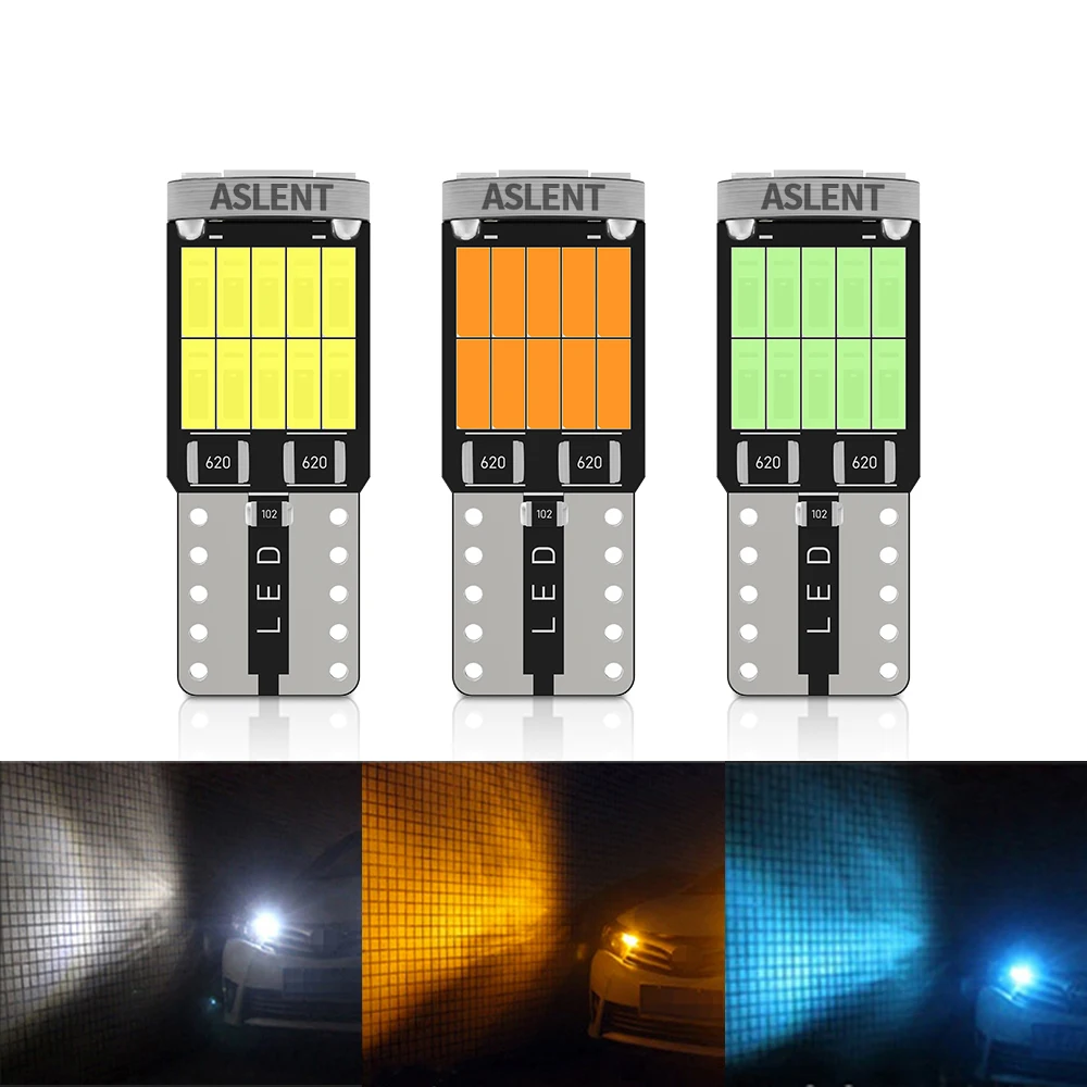 ASLENT 10x W5W T10 Led  Canbus 4014 26SMD 6000K 168 194 Led 5w5 ڵ ׸   ȣ  ȣ 