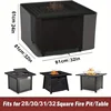 Square Fire Pit Cover 210T Waterproof Square Patio Fire Pit Table Cover with Drawstring Bottom Grill Cover, BBQ Accessories 6