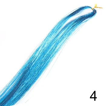 Hair Tinsel Rainbow Tinsel Hair Extensions 19 colors 200Strands Headwear Sparkle Glitter Hair for Women for Cosplay Party Braids 9