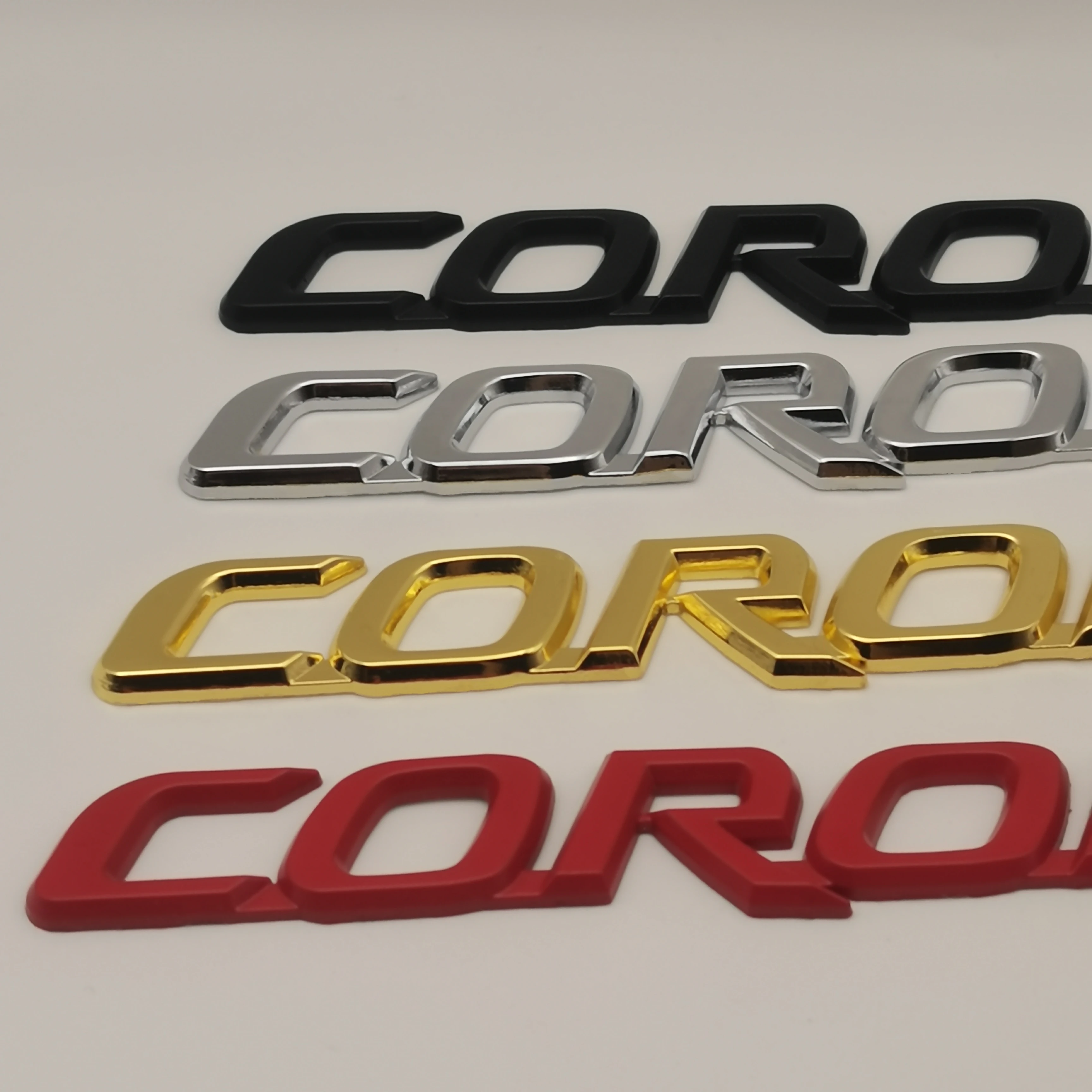 

1 Pcs 180mmX23mm Car Styling 3D Metal Chrome Zinc Alloy Emblem Badge Decal Auto Accessory Suitable for T-0y0ta C0-R0LLA