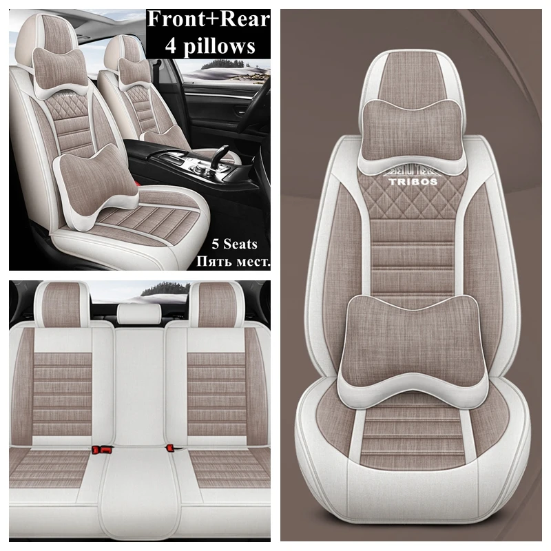 

Front+Rear Car Seat Cover Set for Hyundai Sonata Genesis G80 G90 Grandeur HB20 Ix20 I20 I10 Matrix Rohens Tucson 2019 Veracruz