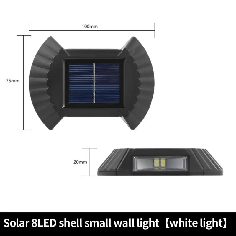 LED Solar Wall Lamp Outdoor Waterproof Up And Down Luminous Lighting Garden Decoration Solar Lights Stair Fence Sunlight Light solar security light