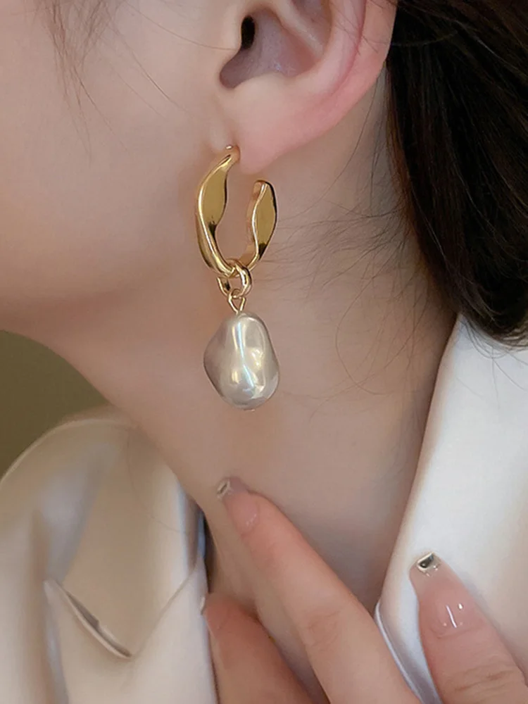 

New Luxury Statement Fashion Pearl Earrings Wedding Jewelry Elegant Sweet Accessories