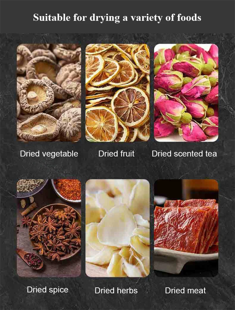 Commercial 12 Layers Food Dryer Dehydrator 110V 220V Smart Vegetables Fruit Drying Machine Timing Function Kitchen Appliance