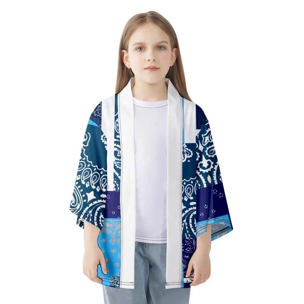 Fashion Geometry Print Traditional Kimono  Japanese Women Men Streetwear Beach Cardigan Yukata Haori Shirts Oversized Top