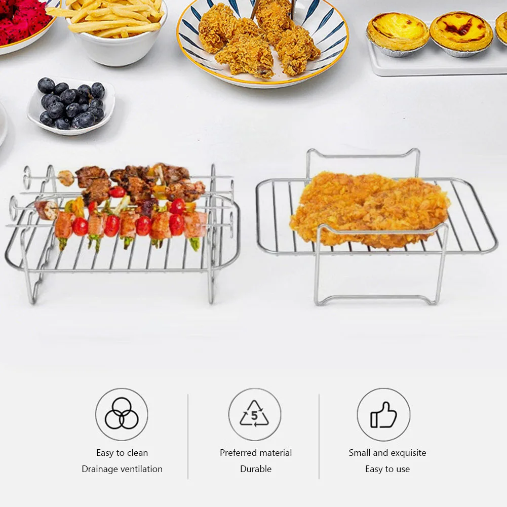 LOTTELI KITCHEN Air Fryer Accessories 6pcs Set for Dual Basket