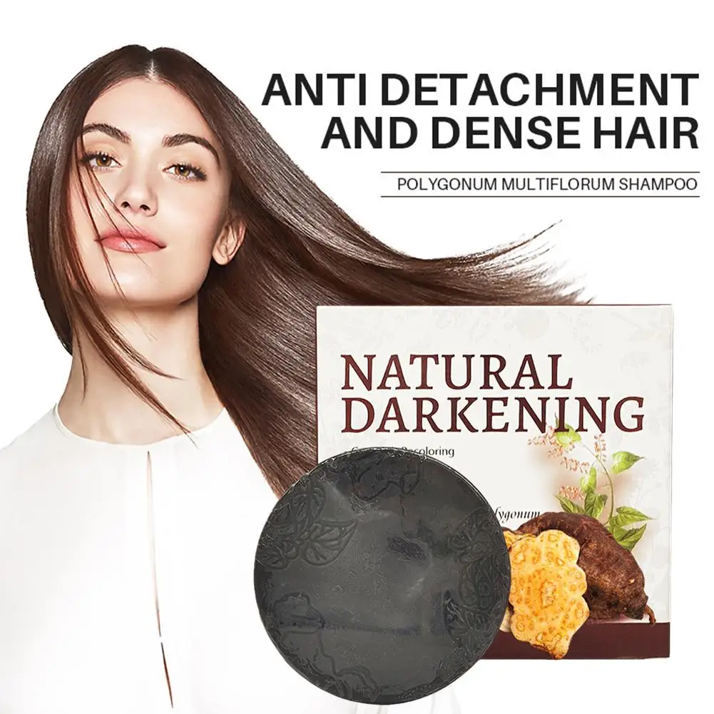 

100g Bamboo Charcoal Shampoo Rosemary Ginger Natural Mites Soap Polygonum Cleaning Shampoo Multiflorum Bar Handmade Removin I0X7