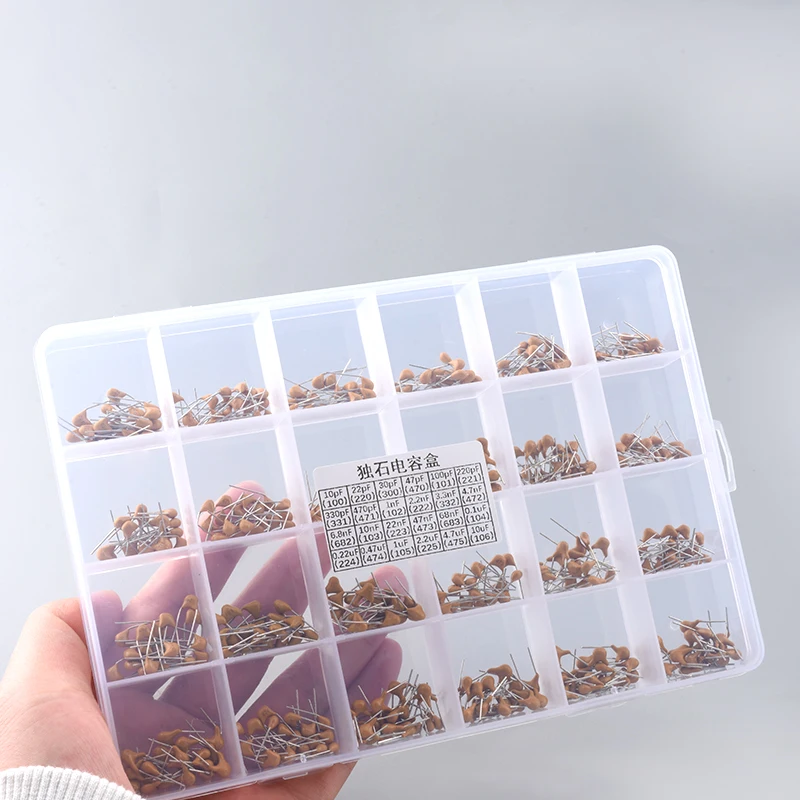 180/300/480/500PCS Monolithic Ceramic Capacitor Kits 10pF-10uF 50V 106 105 474 104 103 102 101 33 47 56 68 PF 10NF 100NF MLCC