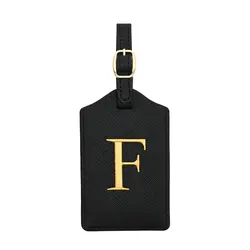 Enhanced PU Leather Luggage Tag with Privacy Cover & Name Card Slot (F)