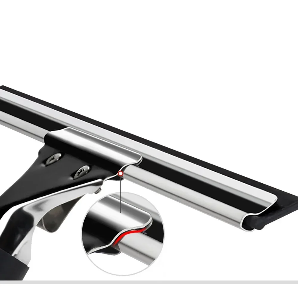 Glass Cleaning Squeegee with Rubber Blade - Versatile Window and Surface Wiper