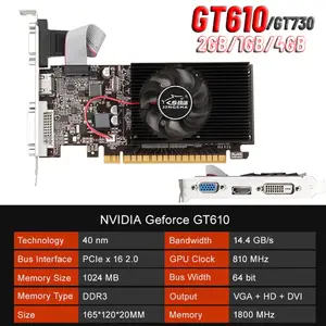 GIGABYTE Video Card Original GT730 2GB SDDR3 Graphics Cards for nVIDIA  Geforce GPU U stronger than GT630 GT610 GT720 GT710 - Price history &  Review, AliExpress Seller - HuaPu Store