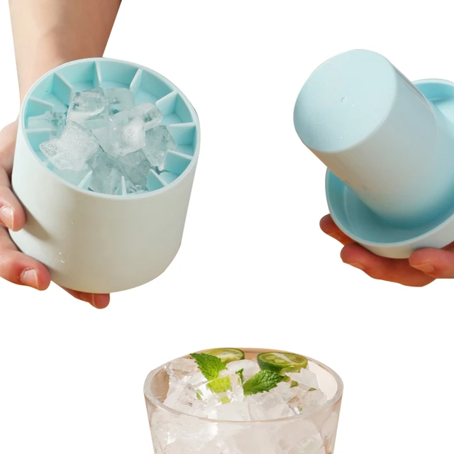 Moule à glaçons en Silicone, cylindre Portable, seau, refroidisseur de  bière, outils de cuisine permettant de gagner de l'espace, pour boire du  whisky - AliExpress