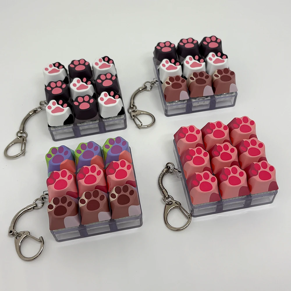 휴대폰 펜던트 신기한 슬로우 프레셔 팝 피젯 키링 손가락 장난감 귀여운 키보드 탭핑