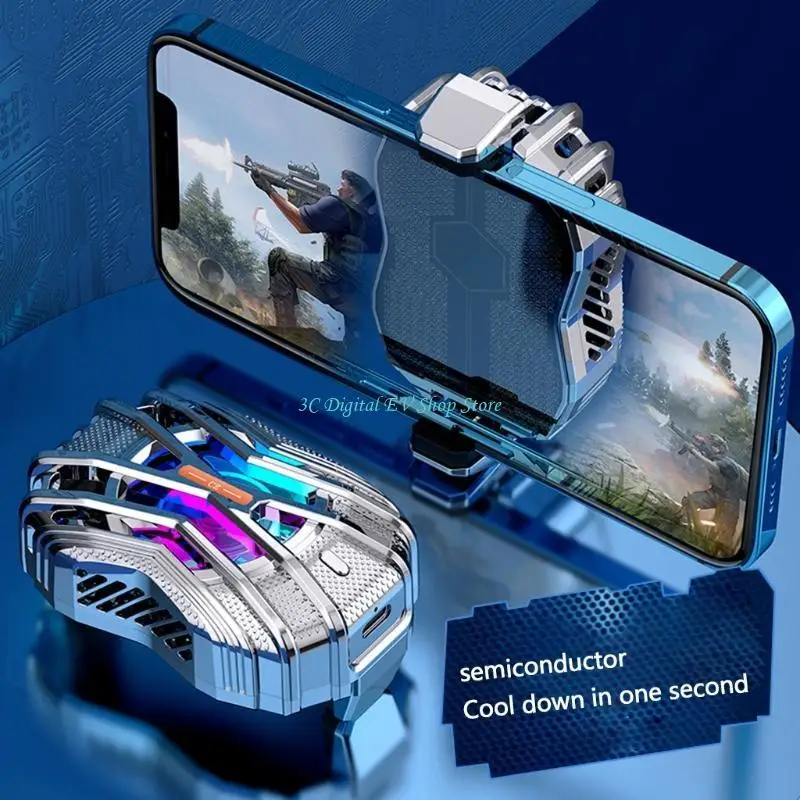 E74D 휴대용 라디에이터 쿨러모바일 게임용 음소거 냉각 팬 홀더 브래킷