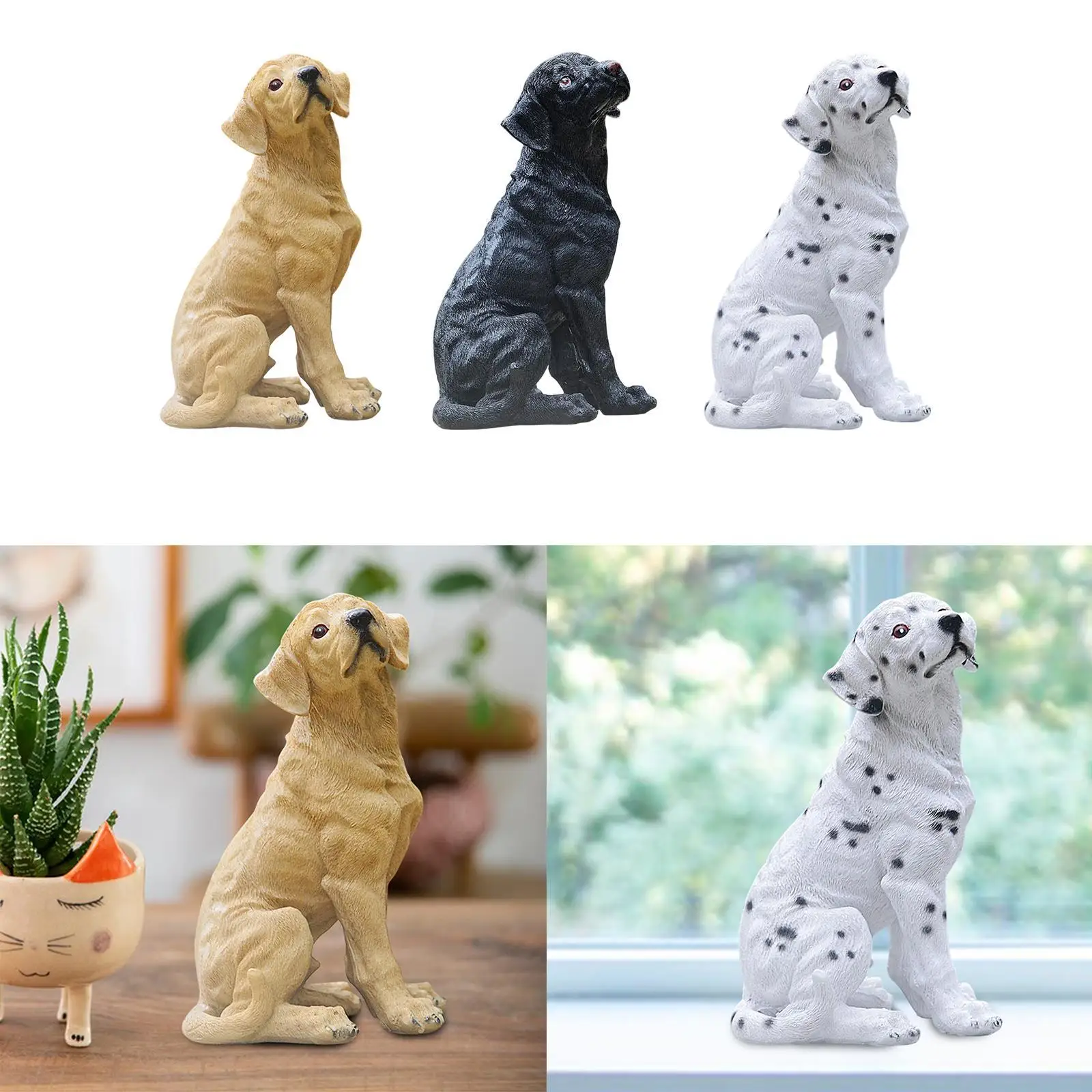 Dog Statue Animal Sculpture Resin Cute Creative Lawn Ornament Decorative Dog Statue Animal Sculpture Resin Cute Creative Lawn Ornament Decorative