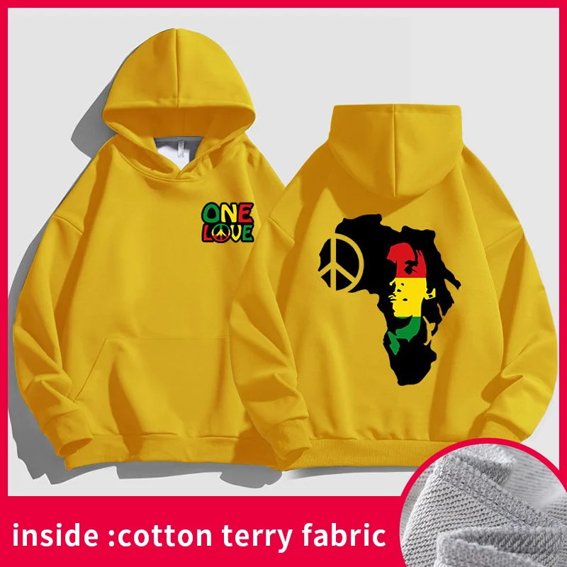Bob Marley Hoodie Punk Rock Reggae Music Sweater Men's Casual Versatile Top Spring New Oversize Retro Pullover 6xl