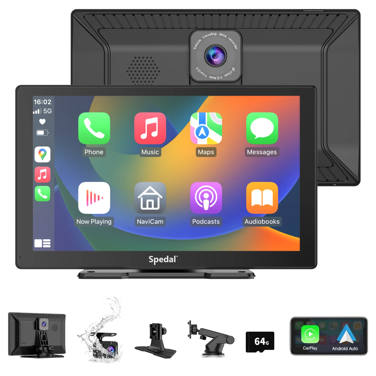 CL860L ポータブル CarPlay ドライブレコーダー 9.3インチ 2K