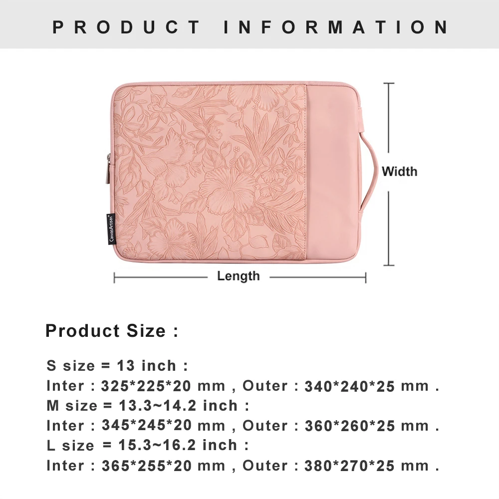 Waterproof PU Leather Laptop & Tablet Sleeve with Extendable Handle (13-16 inch)