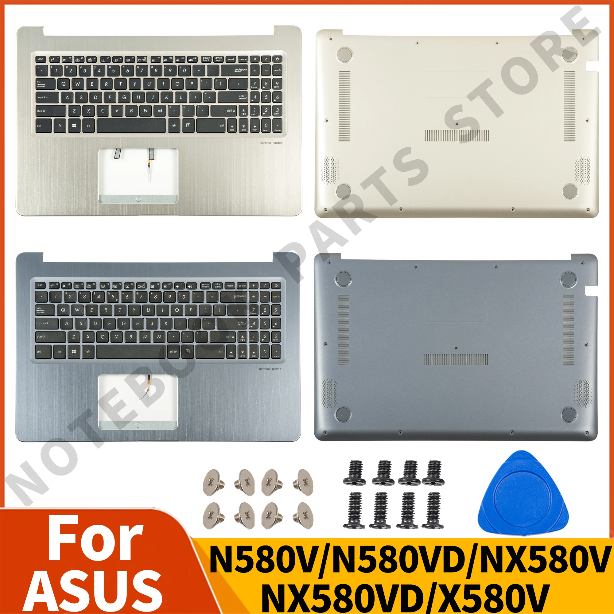 

Новая нижняя деталь для Asus N580 N580G NX580 V X580V N580VD X580VE X580VD N580VE M580V клавиатура золотистая/серая запасные части для ноутбука