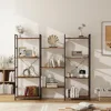 4/5/6 Tier Bookshelf, Industrial Bookcase with 11/14/17 Open Display Shelves Wide Book, Bookcases 1