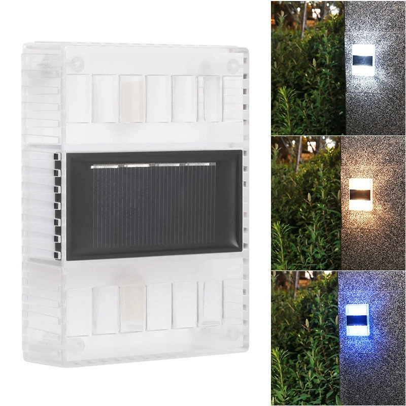 1~10PCS LED Solar Wall Lamp Outdoor Waterproof Garden Lights Solar Light Decoration Colorful LED Street Lamp Courtyards Lighting