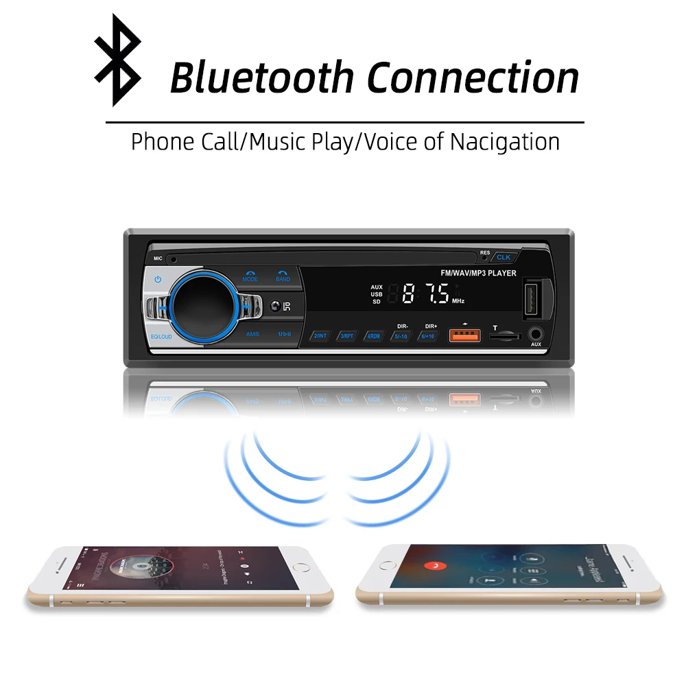 Autoradio Bluetooth RDS 1 DIN Con Vivavoce - Doppia USB, AUX, SD, Telecomando, 4x65W - Foto 6