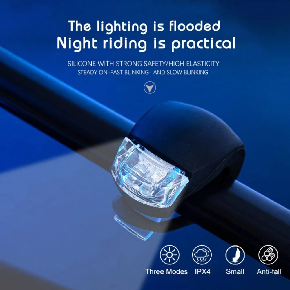 รูปสินค้า ไฟหน้า-ท้ายจักรยาน LED กันน้ำ แฟลชสีสันสดใส