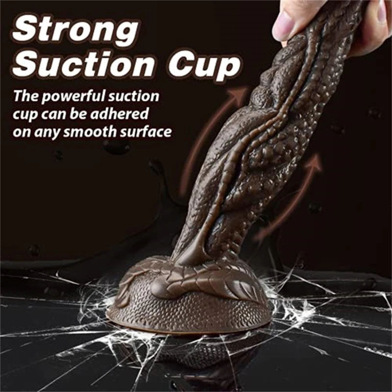 Liquid Silicone Realistic Strong Suction Prostate Massager Dildos Large Butt Plug Animal Monster Dragon Dildo Sex Toys For Women