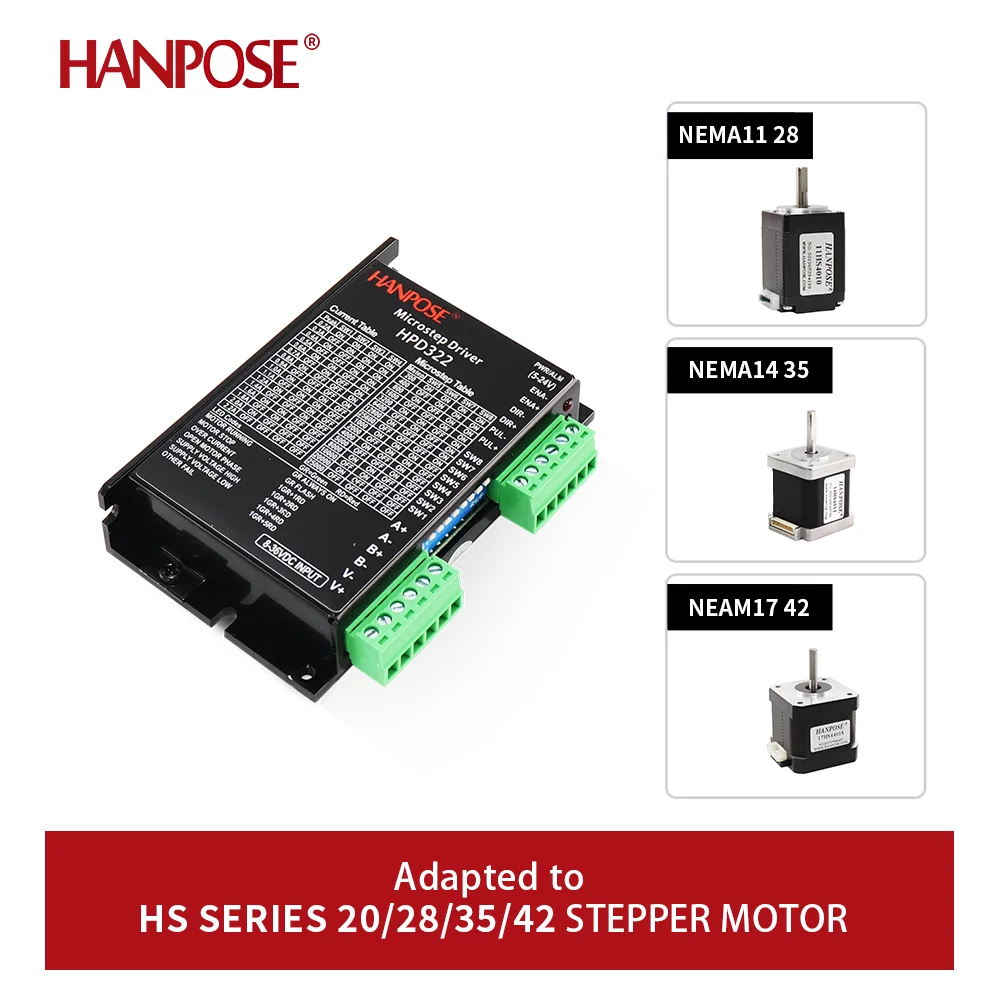 HPD322 controller driver 8-36VDC step servo driver for NEMA17 23 CNC hybrid servo motor For 3D Printer Monitor Equipment