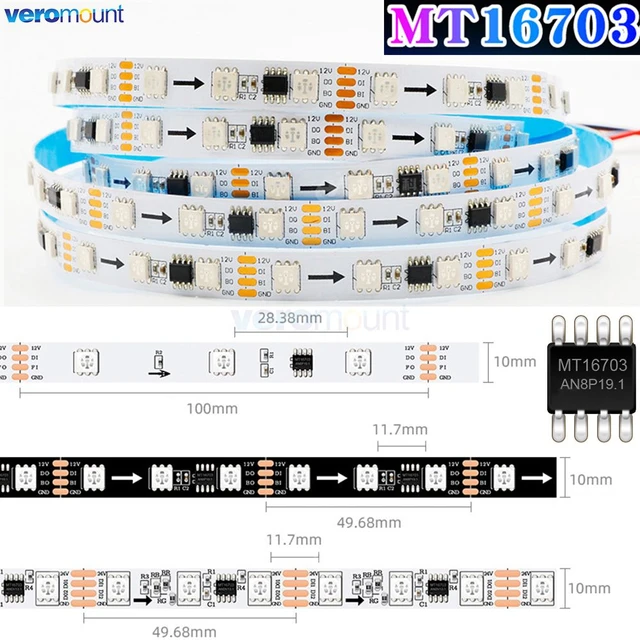 Tira Flexible 30 Leds por Metro, 5050 SMD, Exterior Tono RGB