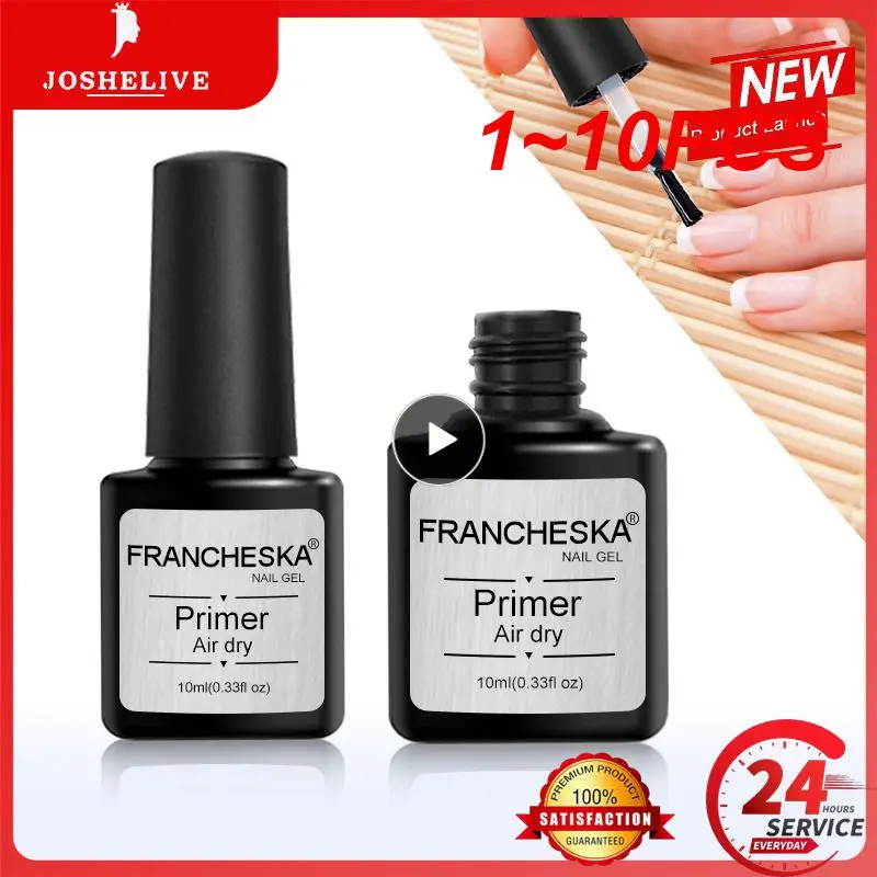 1 ~ 10Pcs Franchising 10Ml Fast Air Dry Nail Disidratatore Nail Prep Primer Coat Balancing Fluid Nails Primer Base Vernice Manicure