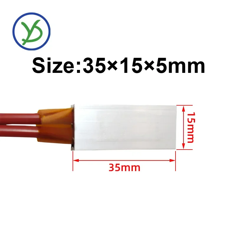 35x15mm 220V 200&deg;C PTC Heating Element for Incubator Constant Temperature Ceramic Heater With Aluminum Shell