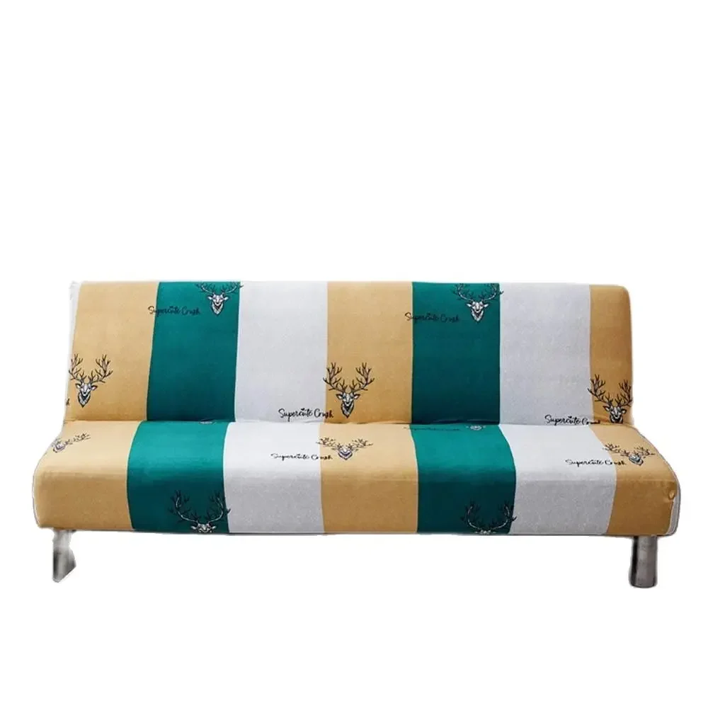 Svetanya Stretch No Armrest Futon Sofa Cover Slipcover Printed