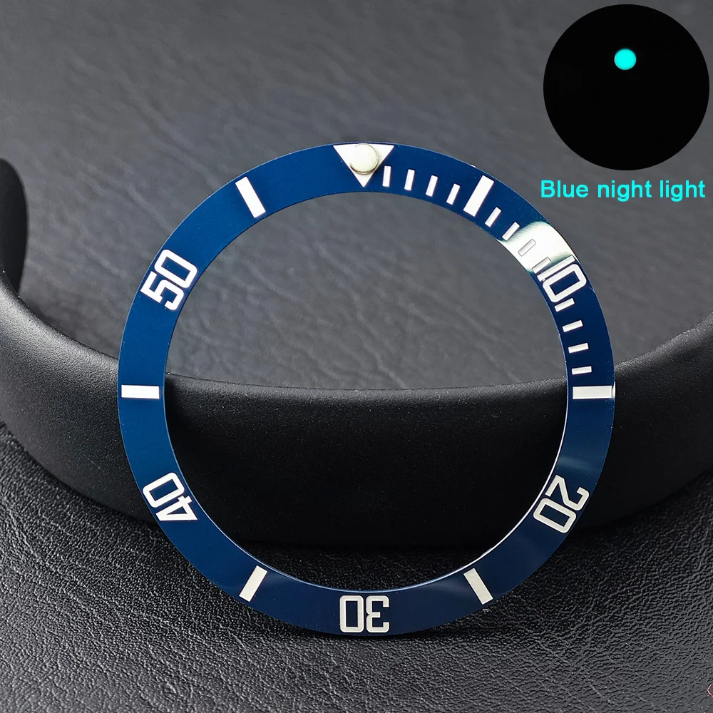 Men's Watch Replacement Bezel Insert with Tilted Ceramic and Carbon Fiber Texture