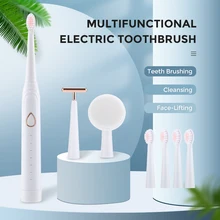 

Electric Sonic Toothbrush Set IPX7 Waterproof Household Portable Automatic Soft Toothbrush Tooth Whitening Cleaning Device Gift