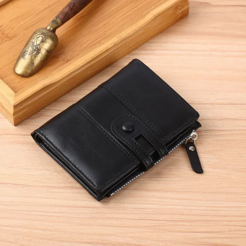 Men's short wallet retro business zero wallet