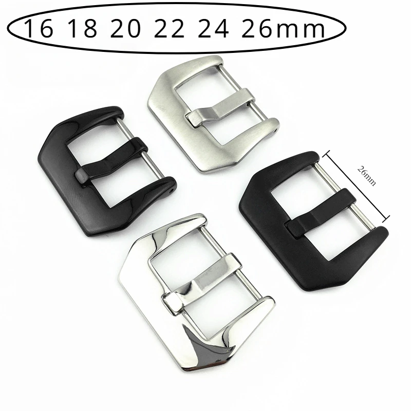 Accessori Per Orologi 16 18 20 22 24 26Mm Per Panerai Vite Pin Buckle Series Strap Man Watch Button Pin Buckle Steel Watch Clasp