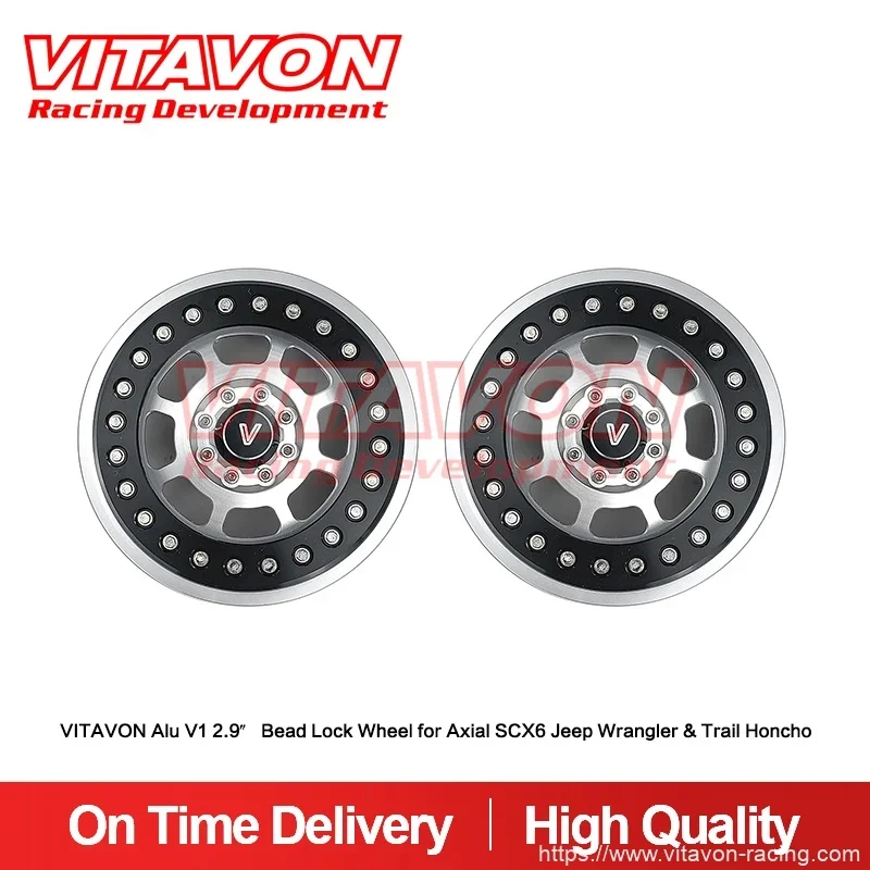 

VITAVON Alu V1 2.9" Bead Lock Wheel for Axial SCX6 Jeep Wrangler/Trail Hancho 1/6
