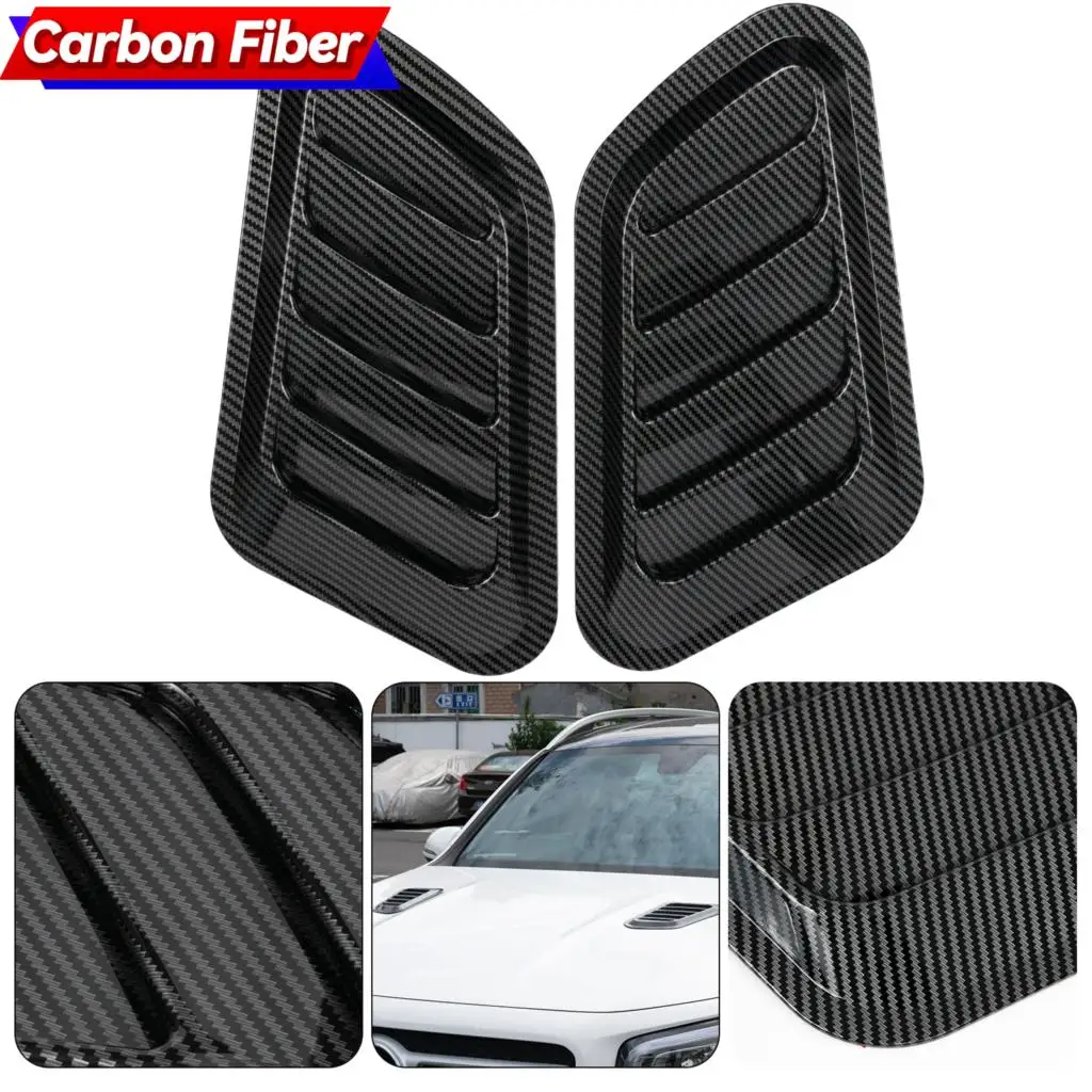

Carbon Fiber Universal Car Fender Decorative Air Flow Intake Hood Scoop Bonnet Side Vent Cover Stickers Decoration Turbo Styling