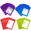 50pcs Colorful Zipper Mylar Bags Visible Window Waterproof Aluminum Foil Plastic Seal Bags Packaging Gift Candy Coffee Bean 1