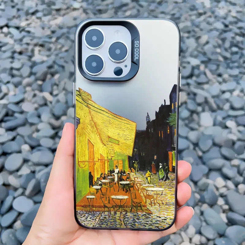 Für iPhone 17 16 15 14 Plus 15 14 11 12 13 Pro Max Mini Handyhüllen Kunst Van Gogh Ölgemälde Stoßfeste Laser-Rückabdeckungen – Detail 7