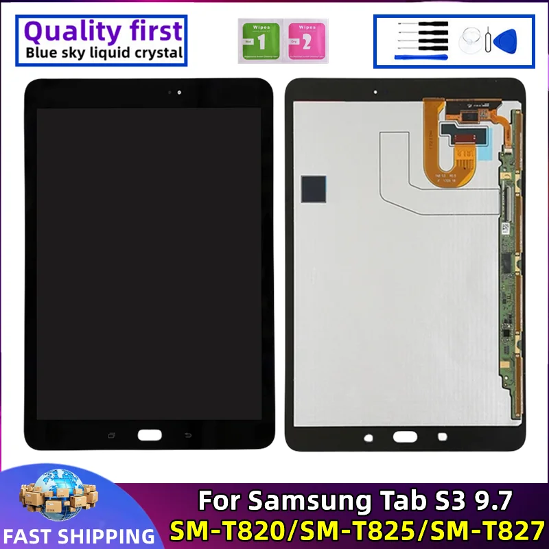 

LCD For Samsung GALAXY Tab S3 9.7 SM- T820 T825 T827 Original Tablet Display Touch Screen Digitizer Assembly Replacement