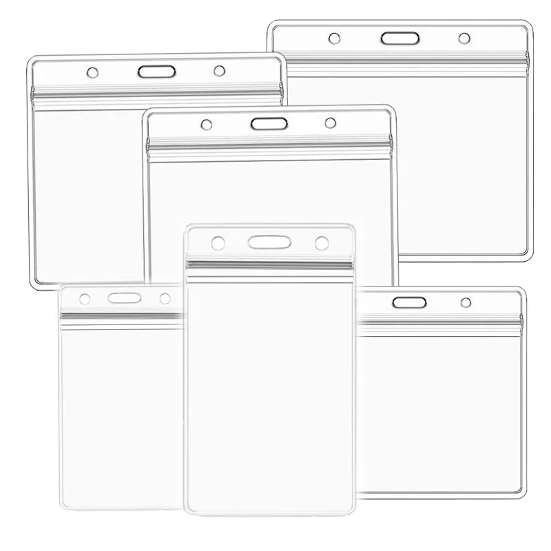 1 pièces porte-carte Transparent étanche en plastique porte-Badge de carte d'identité étui pour protéger les cartes de crédit protecteur de carte porte-carte