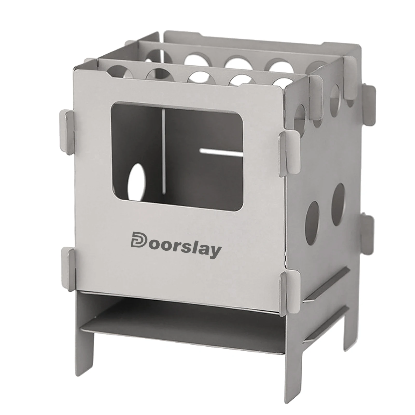 Portable Titanium Wood Burning Stove Camping Pocket Stove Outdoor Camping Cooking Picnic Backpacking Stove