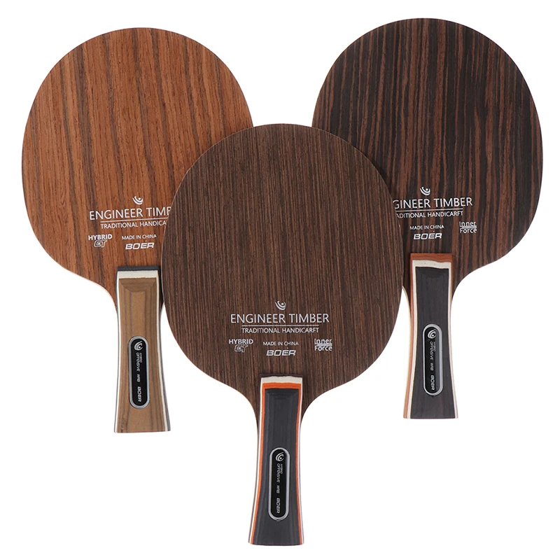 

High Quality Ebony Dalbergia Table Tennis Racket Bottom Plate 5 Ply Ping Pong Blade Paddle Long Handl For Quick Attack Offensive