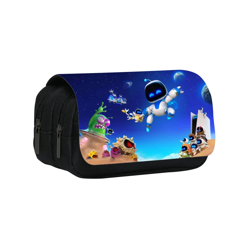 A-Astro Bot Printed Double Adams Family Elementary and Middle School Students Stationery kawaii Cartoon School Bag Mochila 3