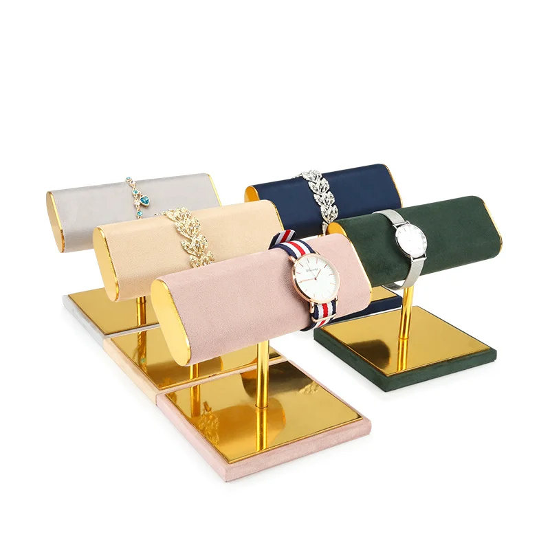 

Fleece Leather Metal Watch Holder Jewelry Watch Bracelet Props Hand Jewelry Display Props