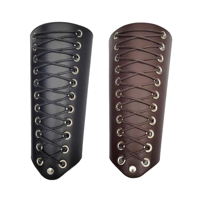 

YIYI Vintage PU Arm Protector for Photoshoots and Punk Lace up Cuff